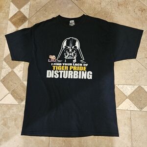 LSU / Star Wars Darth Vader Men's Black T-Shirt - Size XL